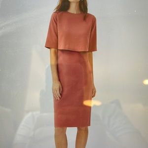 Ann Taylor Overlay Elbow Sleeve Dress